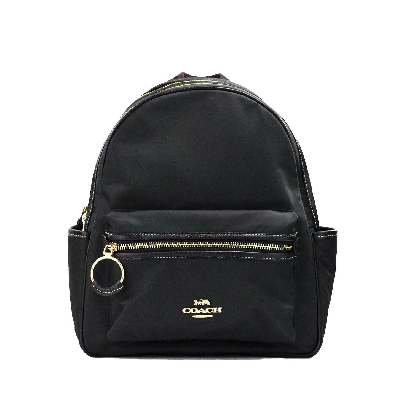 Coach (CA210) Ellis Medium Nylon Black Shoulder Backpack Bag - Evallys.com # #