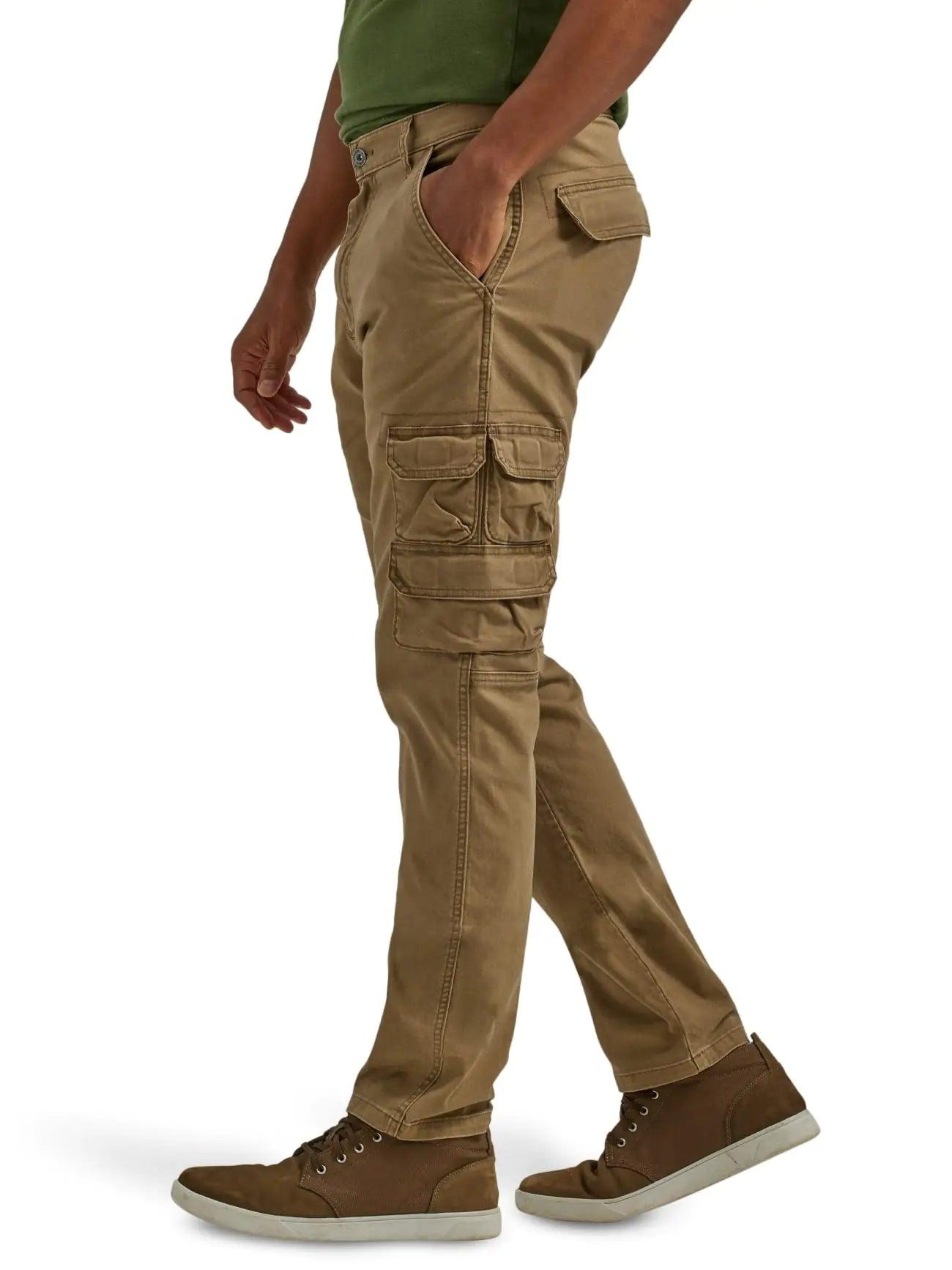 Wrangler Authentics Men's Regular Tapered Cargo Pant 33W x 32L Teak - Evallys.com # #