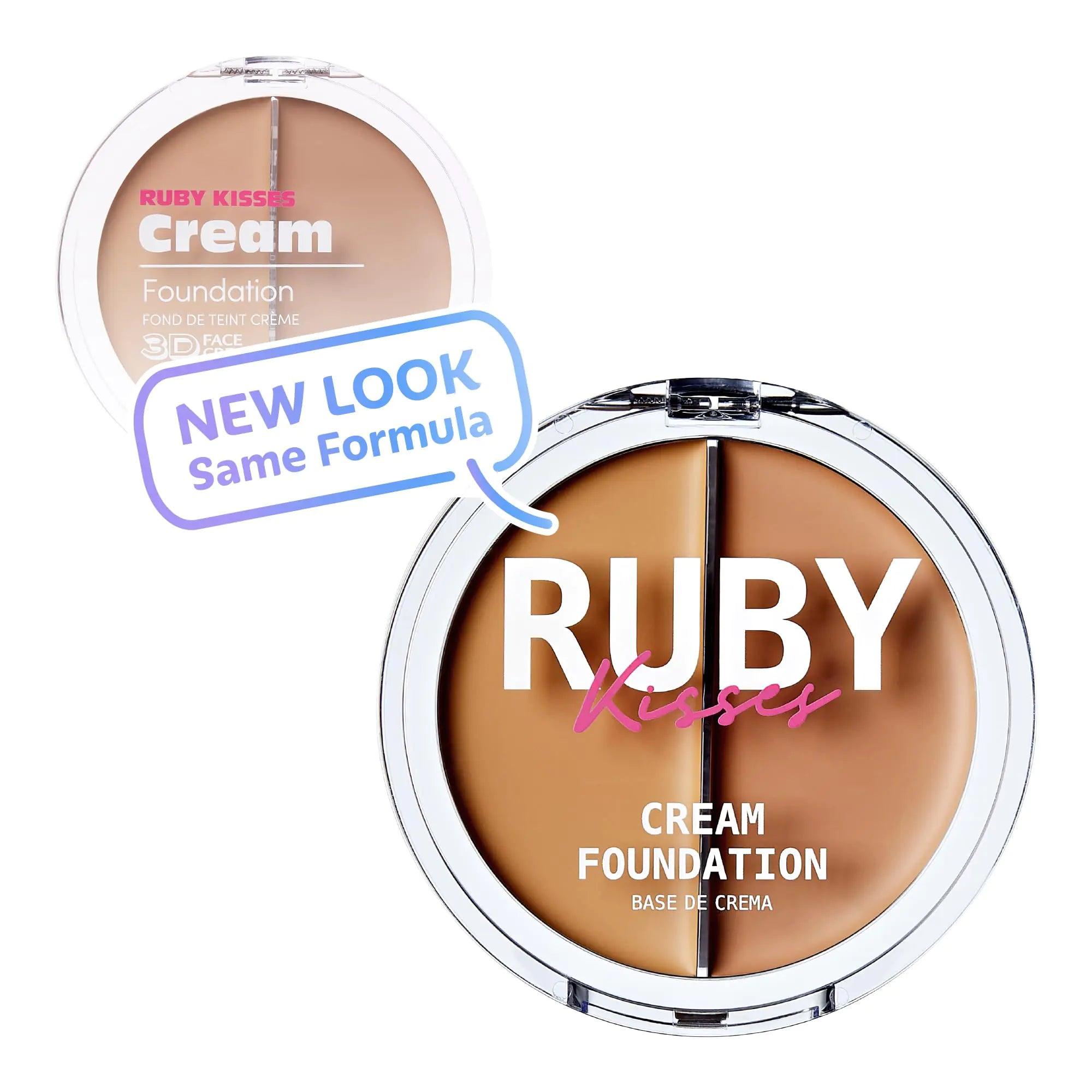 Ruby Kisses 3D Face Creator Cream Foundation & Concealer, 12 Hours Long Lasting, Medium to Full Coverage, Non-Greasy, Ideal for Makeup & Contour Palette (Level 5) 0.21 Ounce (Pack of 1) 1-5 Level 5 - Evallys.com # #