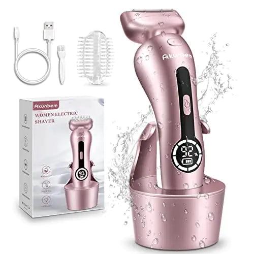 Electric Shaver for Women for Legs Bikini Trimmer Electric Razors for Women Underarm Public Hairs Rechargeable Womens Shaver Wet Dry Use Painless Cordless with Detachable Head (Pink) - Evallys.com
