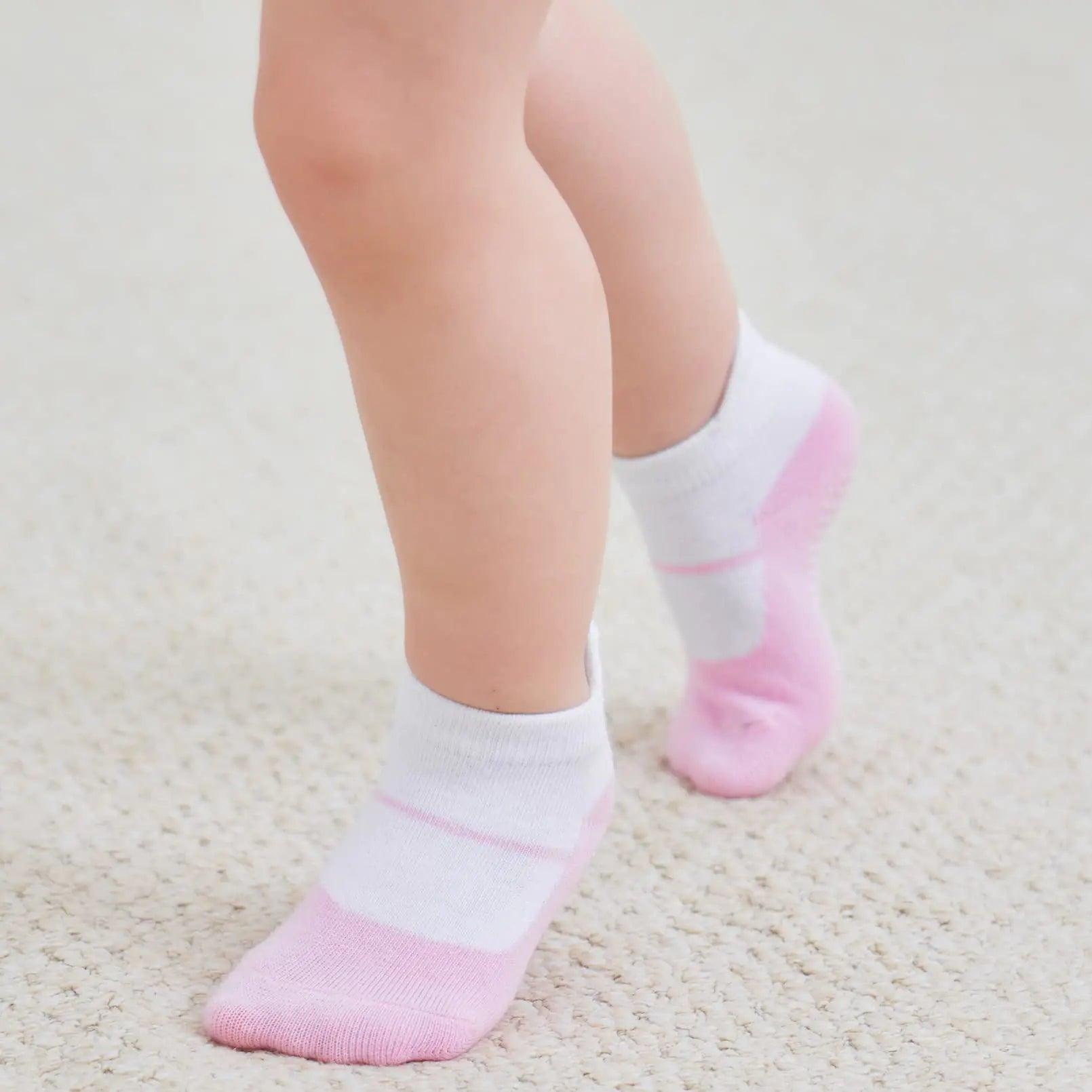 Zaples Baby Non Slip Grip Ankle Socks with Non Skid Soles for Infants Toddlers Kids Boys Girls 6-12 Months Mary Janes - 12 Pairs - Evallys.com # #