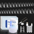 Beetles Gel Nail Kit Easy Nail Extension Set,500Pcs Pre Shaped Clear Extra Short Almond Gel Nail Tips with 5 in 1 Mutipurpose Nail Glue,Base Uv Led Nail Lamp for Nail Art Women Gift 1-2-Extra Short Almond 500PCS(clear kit) - Evallys.com # #