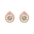 10K Rose Gold 0.40 Cttw Round Brilliant-Cut Near Colorless Diamond Miracle-Set Stud Earrings with Screw Backs (J-K Color, I2-I3 Clarity) - Evallys.com # #