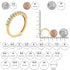 14K Yellow Gold Plated .925 Sterling Silver 1/2 cttw Shared Prong Set Brilliant Round-Cut Diamond 11 Stone Band Ring (I-J Color, I1-I2 Clarity) - Evallys.com # #