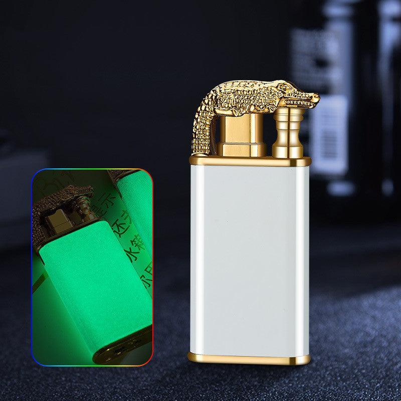 Creative Blue Tiger Double Fire Metal Winproof Lighter Inflatable Lighter - Evallys.com