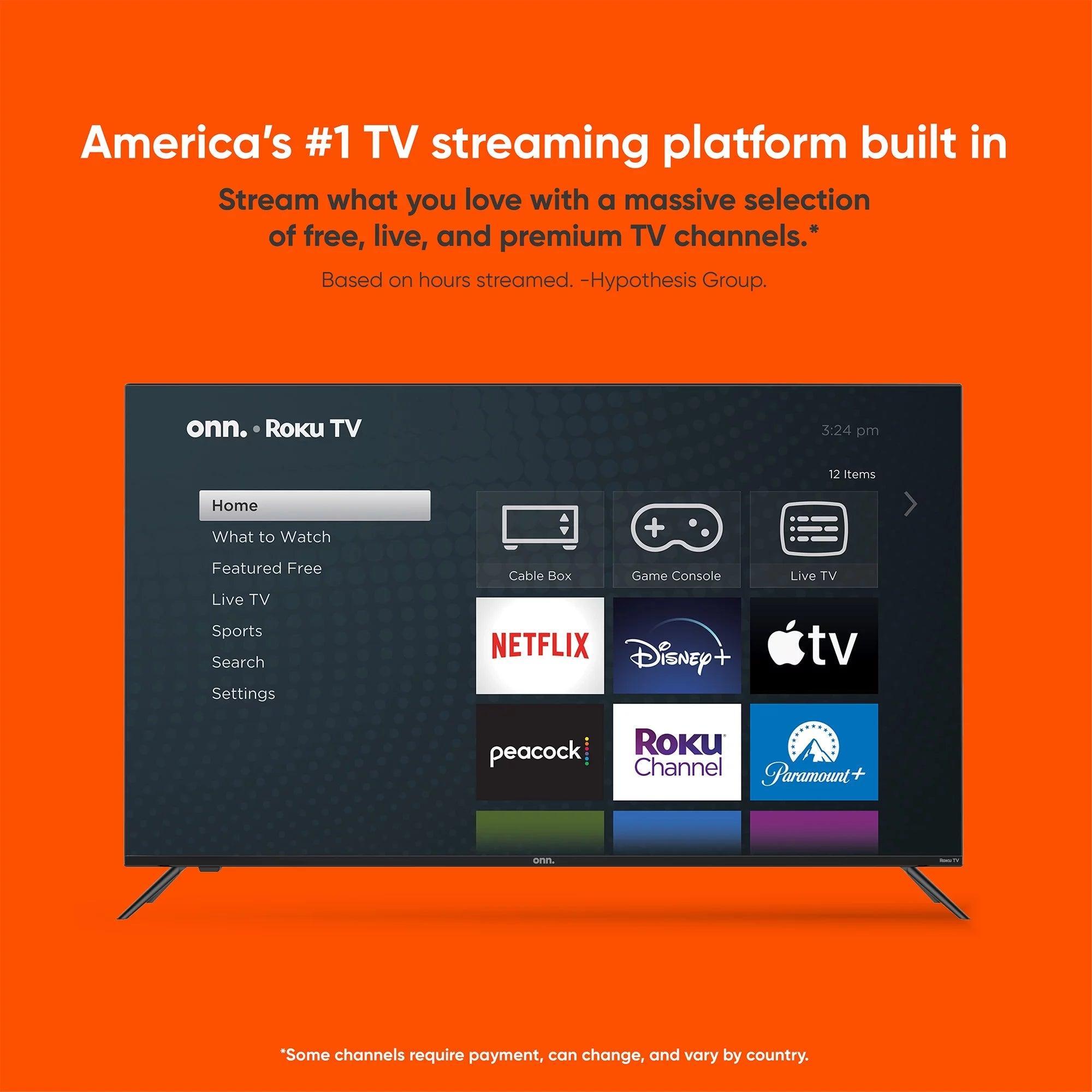 Onn. 50” Class 4K UHD (2160P) LED Roku Smart Television HDR (100012585) - Evallys.com # #