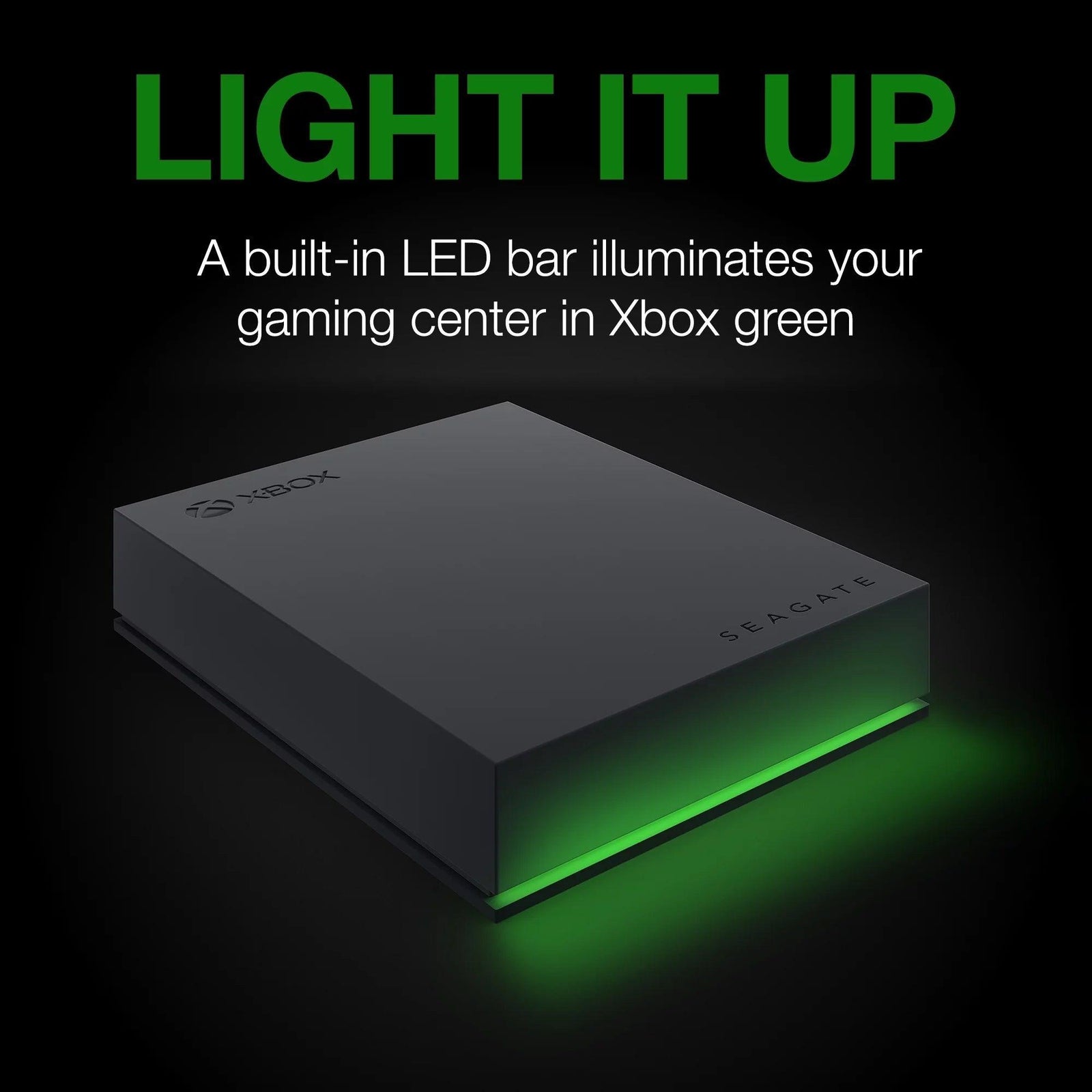 Seagate Game Drive for Xbox 4TB External USB 3.2 Gen 1 Hard Drive Xbox Certified with Green LED Bar (STKX4000400) - Evallys.com # #