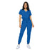 MONARCH UNIFORMS Stretchy Scrubs Women's Jogger Scrub Set In Regular and Petite Jogger Scrubs with Tuck-In Top for Women Royal Blue X-Small - Evallys.com # #