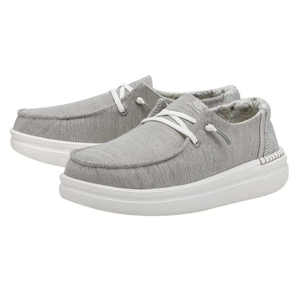 Hey Dude Women's Wendy Linen | Women’s Shoes | Women’s Lace Up Loafers | Comfortable & Light-Weight 10 Lunar Rock - Evallys.com # #