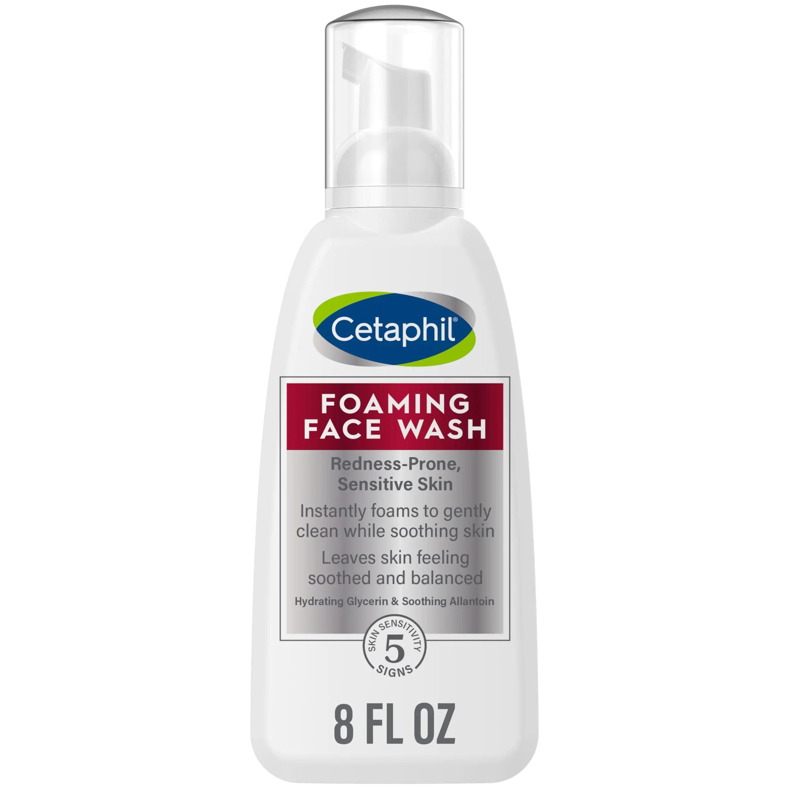 CETAPHIL Redness Relieving Foaming Face Wash For Sensitive Skin , 8 Fl Oz , Gently Cleanses & Calms Sensitive Skin Without Over Drying, (Packaging May Vary) Lightly scented 8 Fl Oz (Pack of 1) - Evallys.com # #