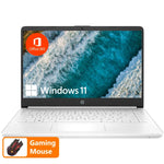 HP 14" Business Laptop,Intel Celeron N4120,16GB RAM,320GB Storage(64GB eMMC+256GB SD Card),1 Year Office 365,with Gaming Mouse - Evallys.com
