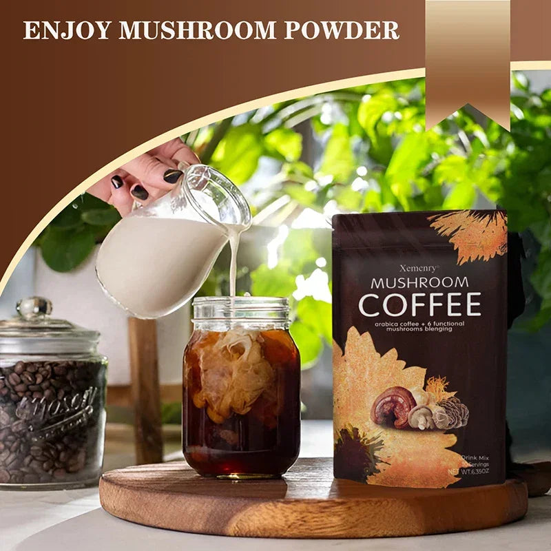 Organic Mushroom Coffee - Shiitake, Cordyceps, Supports Immune, Focus, Concentration, Stress, Digestion & Energy - 1 Pack - Evallys.com