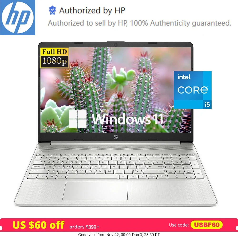 HP 15.6" FHD IPS Flagship Laptop Computer,Intel Core i5-1135G7,16GB RAM,1TB SSD,Iris Xe Graphics,WiFi 6,Windows 11 Home,Silver - Evallys.com # #