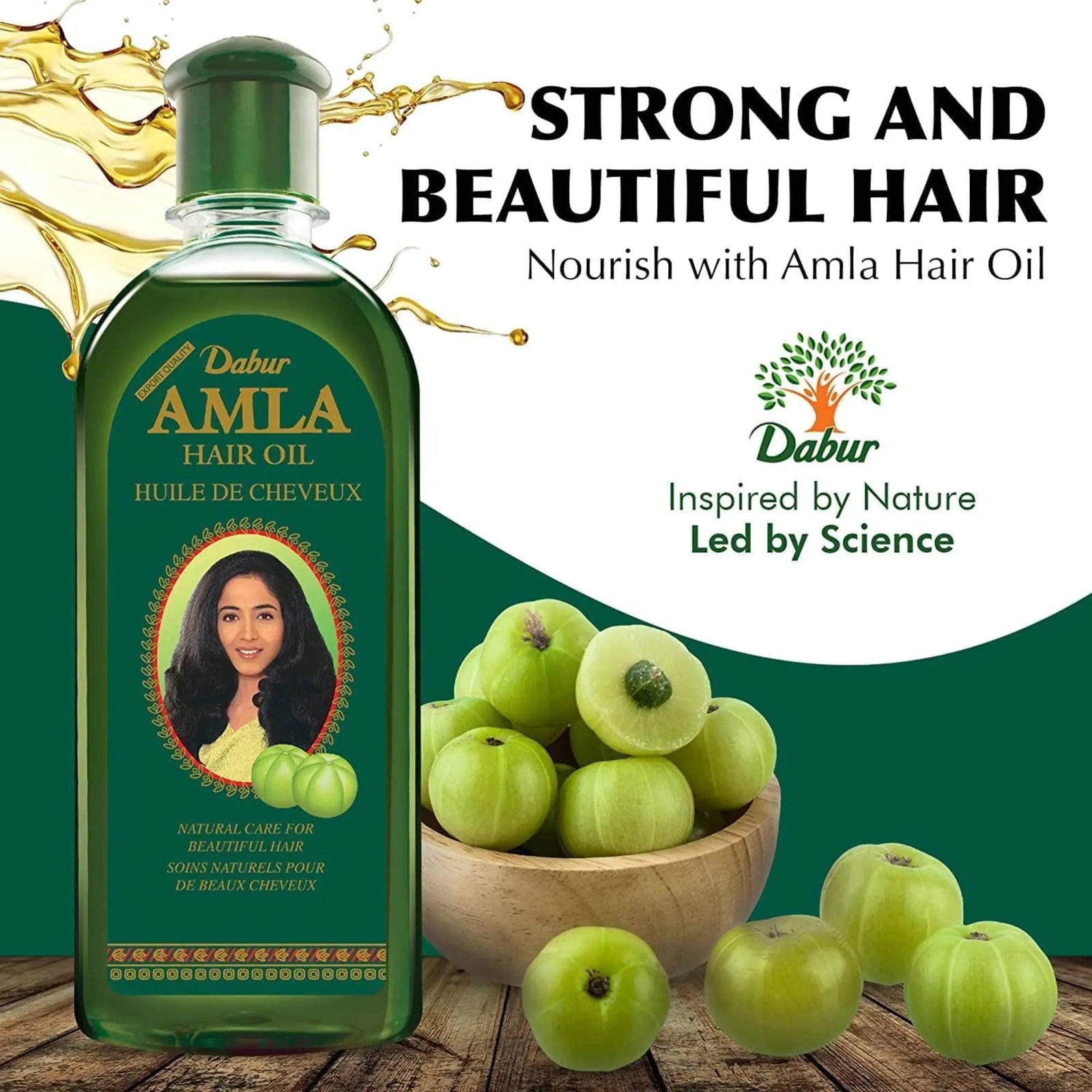 Dabur Amla Hair Oil for Healthy Hair and Moisturized Scalp, for Men and Women, Indian Bio Oil for Hair, Natural Care for Beautiful Hair (200ml) Herbal 6.76 Fl Oz (Pack of 1) - Evallys.com # #