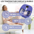 HOSPAN (2023.8 Upgrade Collapsible Foot Spa Electric Rotary Massage, Foot Bath with Heat, Bubble, Remote, and 24 Motorized Shiatsu Massage Balls. Pedicure Foot Spa for Feet Stress Relief - FS02A Blue - Evallys.com # #