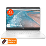 HP 14" Business Laptop,Intel Celeron N4120,16GB RAM,320GB Storage(64GB eMMC+256GB SD Card),1 Year Office 365,with Gaming Mouse - Evallys.com