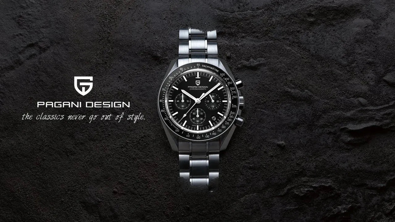 PAGANI DESIGN 2024 New Men's Watches Top Luxury Quartz Watch For Men Auto Date Speed Chronograph AR Sapphire Mirror Wrist watch - Evallys.com