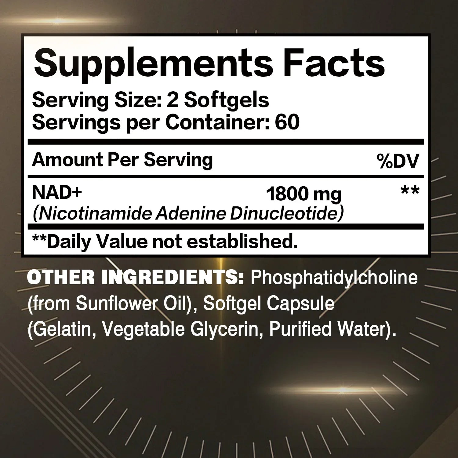 Liposomal NAD Supplement – Energy, Focus & Anti-Aging Support, 120 Caps