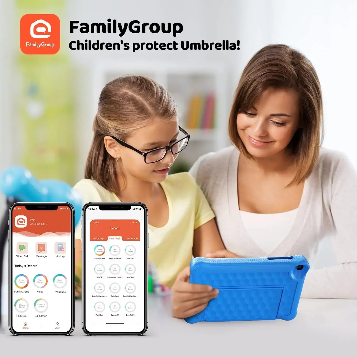8 Inch Kid Tablet Android11 Learning Tablets Quad Core Processor 2GB+32GB 128GB Expansion 5000mAh Child Eye Protection With Case - Evallys.com