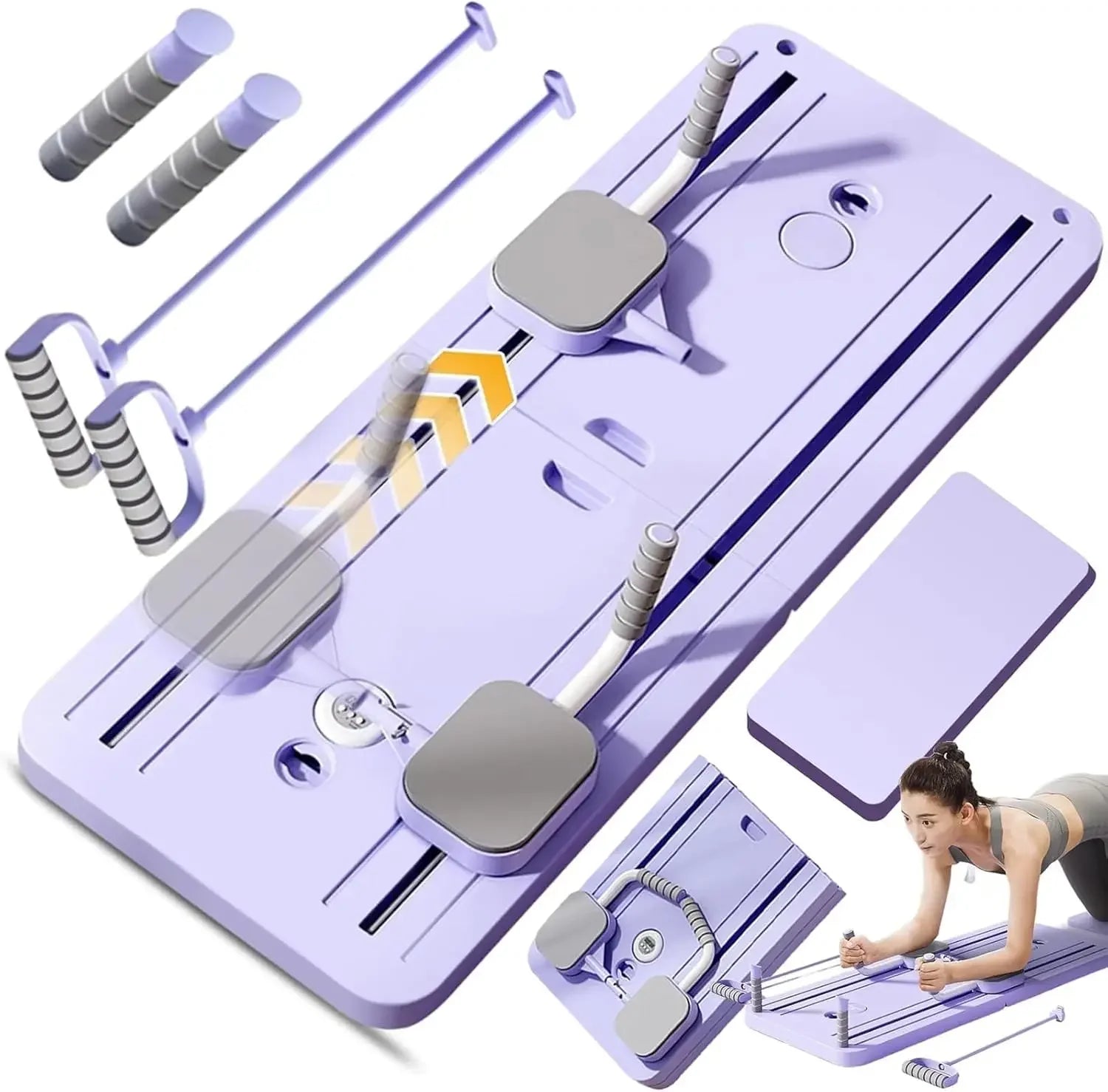 Adjustable Pilates Board – Home Workout Yoga & Core Trainer for Full Body - Evallys.com