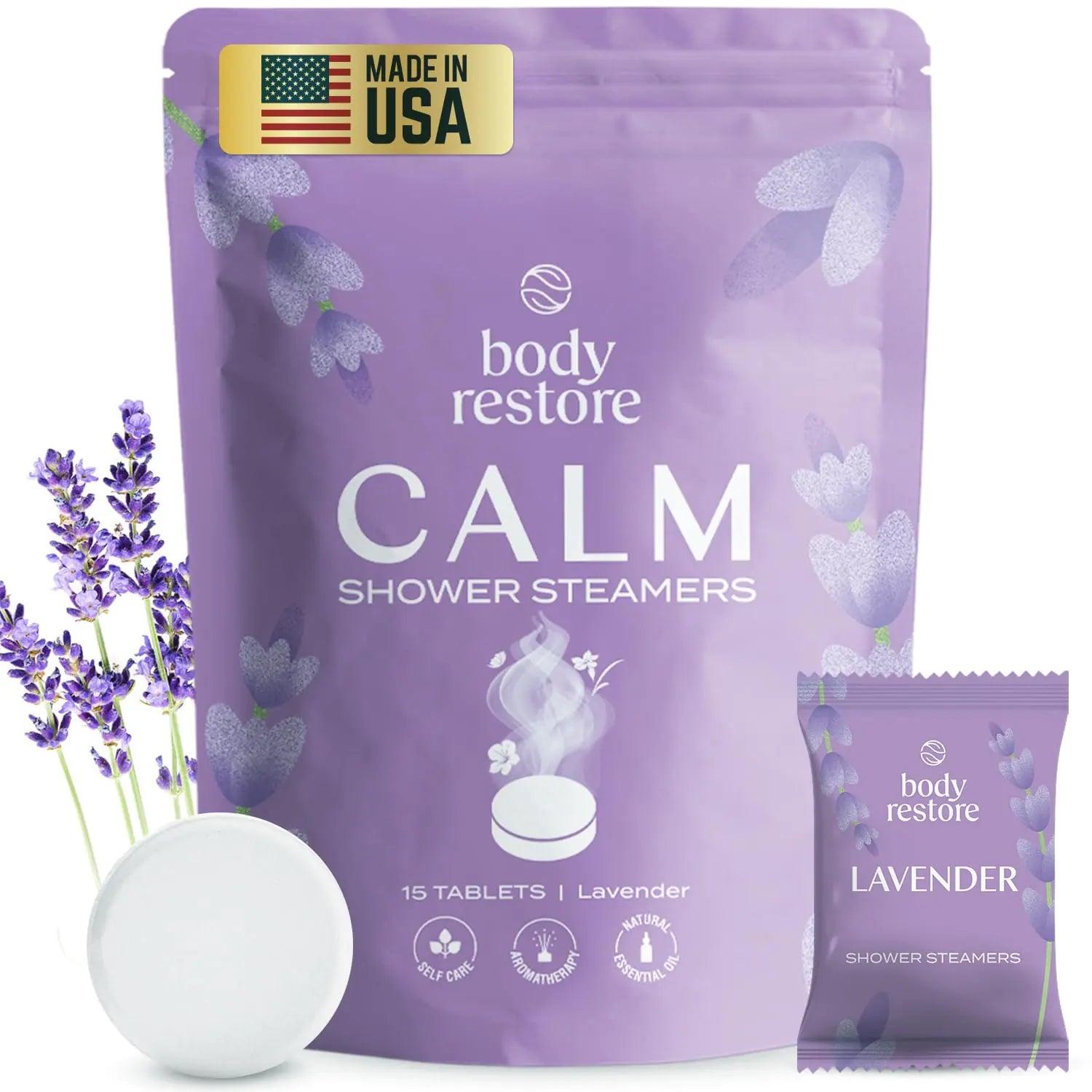 Body Restore Shower Steamers Aromatherapy 15 Pack - Relaxation Birthday Gifts for Women and Men, Travel Essentials, Stress Relief and Self Care - Lavender 15 Count (Pack of 1) - Evallys.com # #