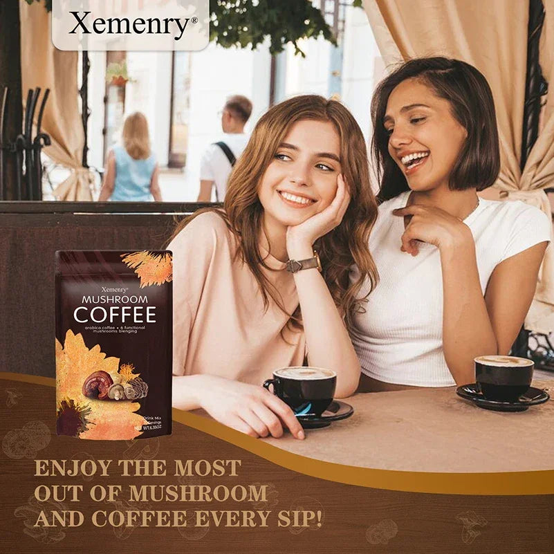 Organic Mushroom Coffee - Shiitake, Cordyceps, Supports Immune, Focus, Concentration, Stress, Digestion & Energy - 1 Pack - Evallys.com
