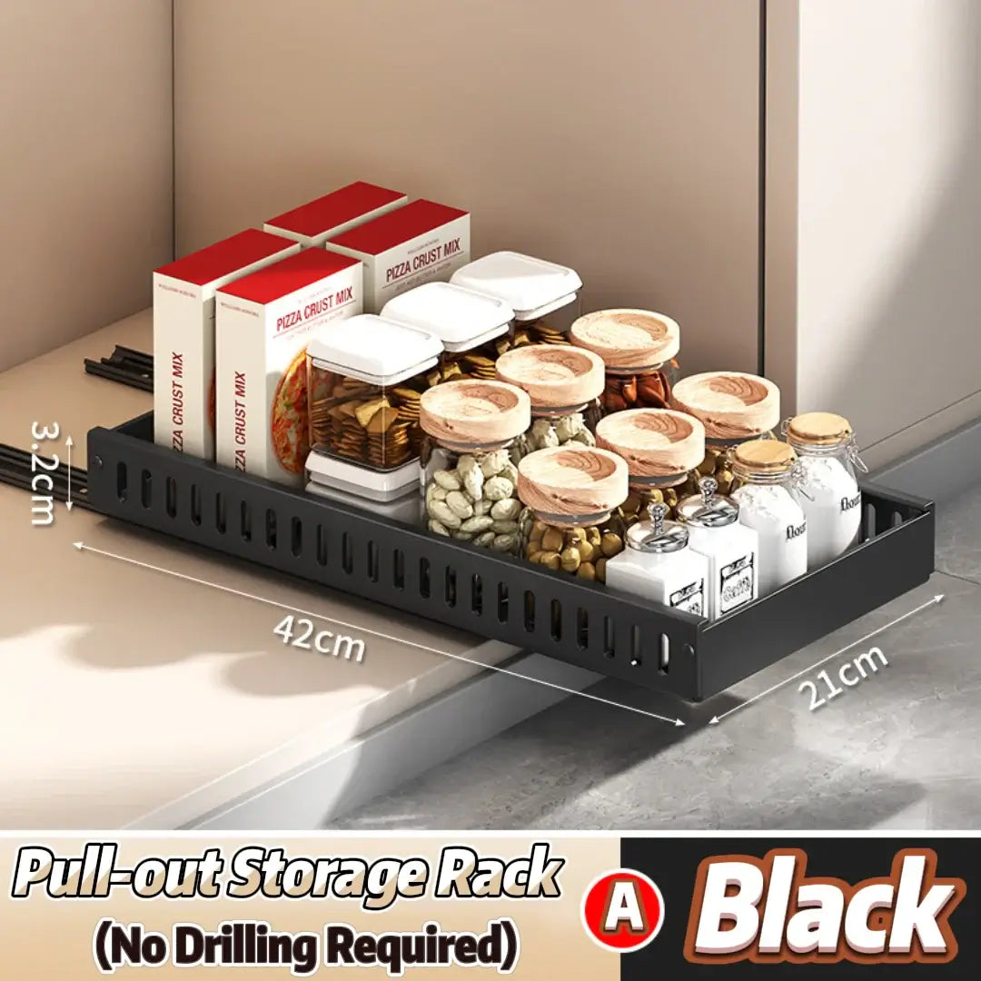 Pots and Pans Organizer Under Cabinet,Sliding Pot Lid Holder and Pan Rack Kitchen,Pull out Pot and Pan Organizer,Dishes Storage