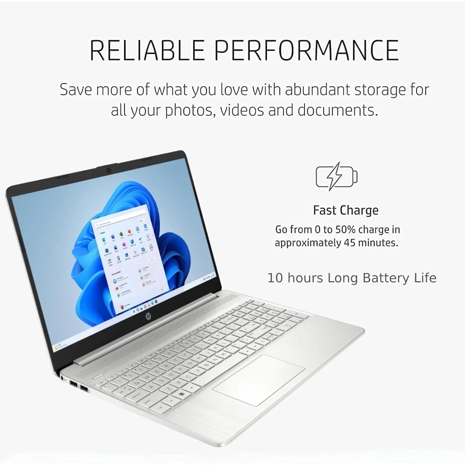 HP 15.6"HD Business Laptop,AMD Ryzen 3 5300U,32GB RAM,1TB SSD,Windows 11 Pro,Natural Silver,with Gaming Mouse - Evallys.com