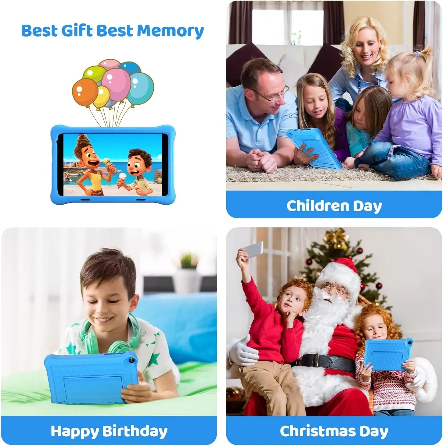 8 Inch Kid Tablet Android11 Learning Tablets Quad Core Processor 2GB+32GB 128GB Expansion 5000mAh Child Eye Protection With Case - Evallys.com