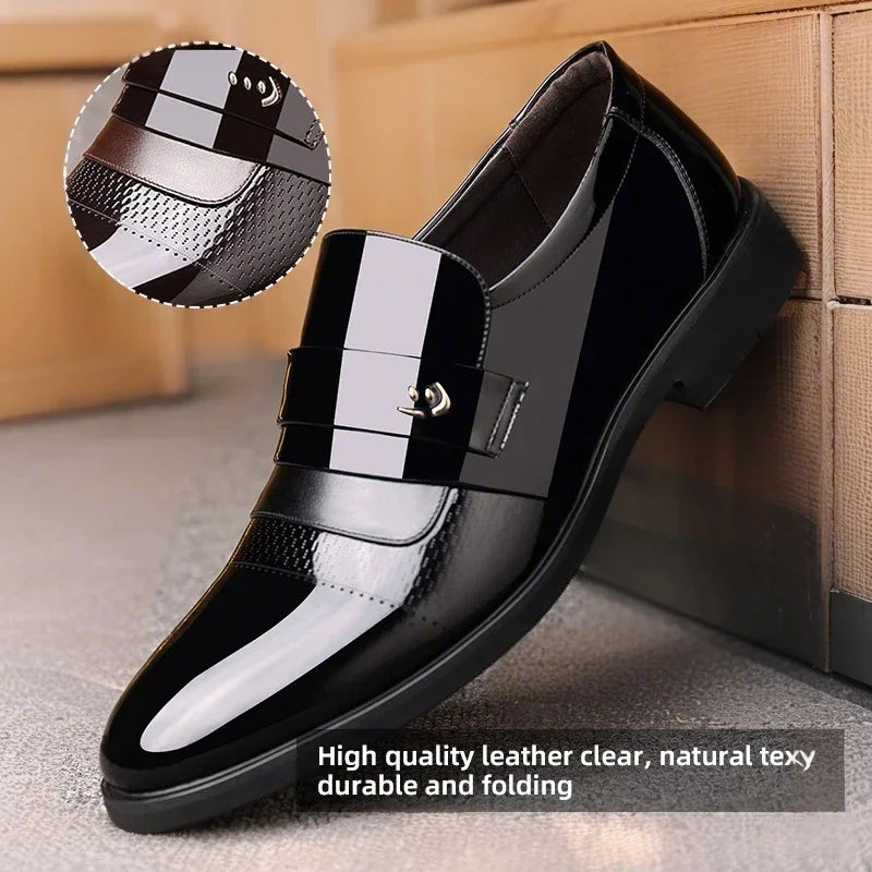 Luxury Men’s Leather Brogue Oxford Shoes – Retro Formal Dress Shoes - Evallys.com