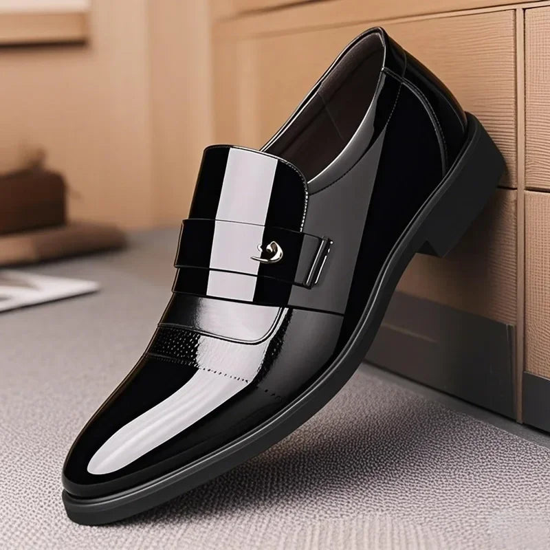 Luxury Men’s Leather Brogue Oxford Shoes – Retro Formal Dress Shoes - Evallys.com