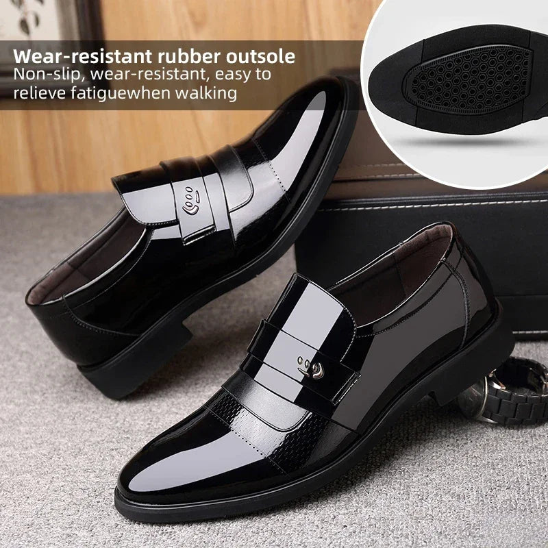 Luxury Men’s Leather Brogue Oxford Shoes – Retro Formal Dress Shoes - Evallys.com