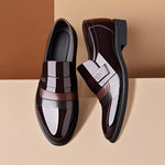 Luxury Men’s Leather Brogue Oxford Shoes – Retro Formal Dress Shoes - Evallys.com