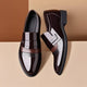 Luxury Men’s Leather Brogue Oxford Shoes – Retro Formal Dress Shoes - Evallys.com