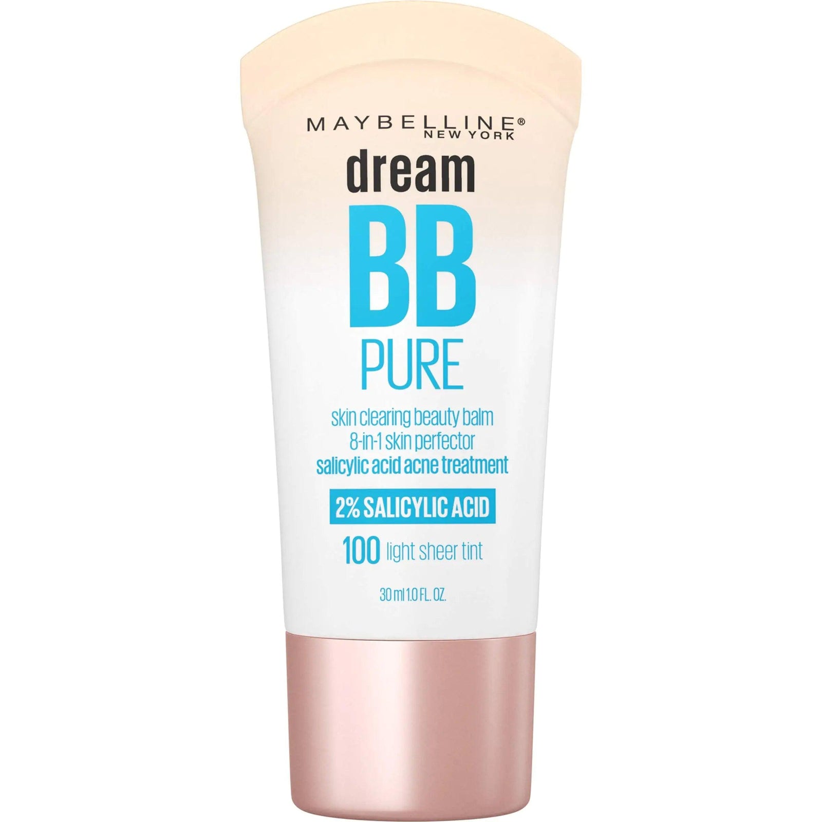 Maybelline Dream Pure Skin Clearing BB Cream, 8-in-1 Skin Perfecting Beauty Balm With 2% Salicylic Acid, Sheer Tint Coverage, Oil-Free, Light, 1 Count 1 Fl Oz (Pack of 1) 100 LIGHT - Evallys.com # #