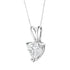 14K White Gold 3-Prong Set Heart Shaped Solitaire Lab Grown Diamond 18" Pendant Necklace (F-G Color, VS2-SI1 Clarity) - Evallys.com # #