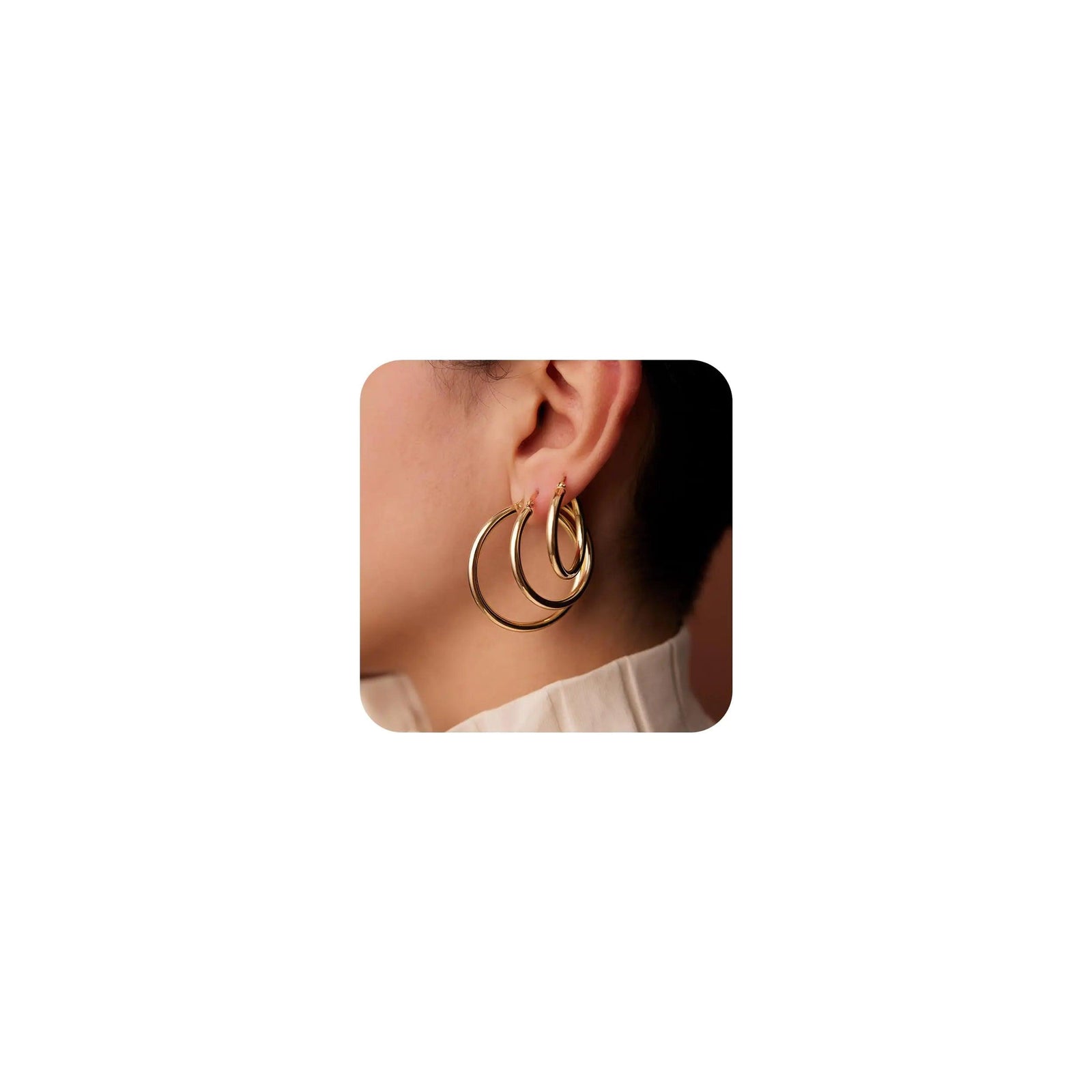 Gold Hoop Earrings Set for Women, 14K Small Huggie Earrings for Multiple Piercing Hypoallergenic Trendy Jewelry, Dainty Ball Cartilage Earrings for Women's Gifts 3mm Gold 26.5/31.5/37.5 - Evallys.com # #