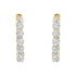 10KT Yellow Gold Diamond Huggy Hoop Earrings (1/2 cttw, J-K Color, I2-I3 Clarity) - Evallys.com # #