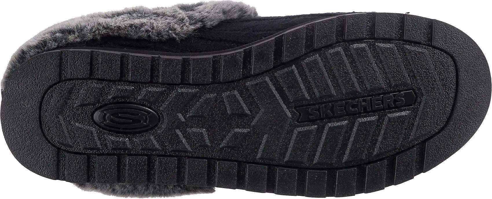 Skechers Womens Ice Angel Slipper 7.5 Black - Evallys.com