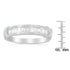 .925 Sterling Silver 1/2 Cttw Baguette Cut Diamond Channel Set X-Station Wedding Ring (H-I Color, I1-I2 Clarity) - Evallys.com # #