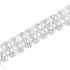 .925 Sterling Silver 1 1/2 cttw Round Diamond 3 Row Heart Link Bracelet (I-J Color,I3 Clarity) - 7.25 " - Evallys.com # #