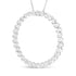 .925 Sterling Silver 3/4 Cttw Round Diamond Spiral Curved Circle Pendant 18" Necklace (I-J Color, I3 Clarity) - Evallys.com # #