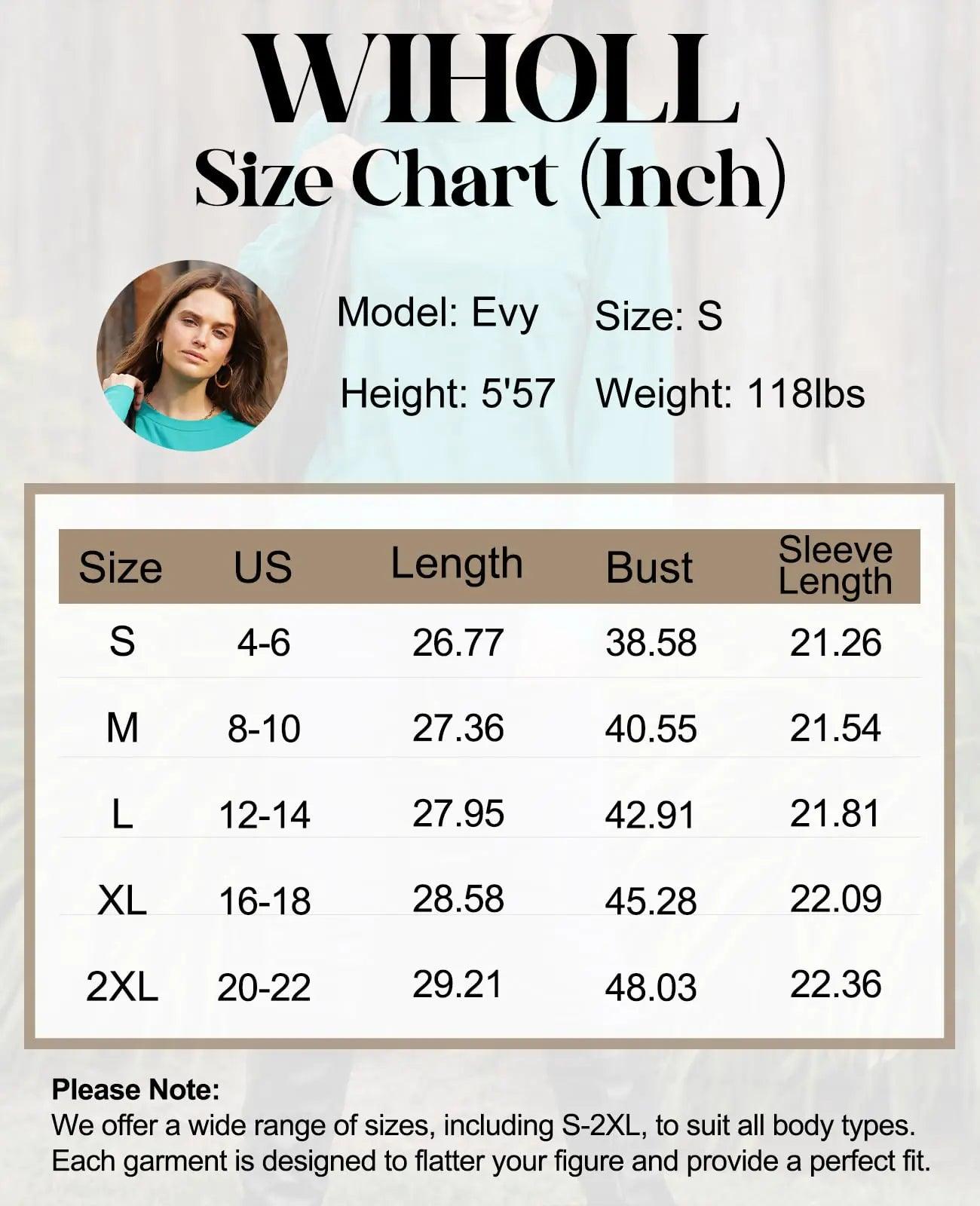 WIHOLL Womens Long Sleeve Shirts Fall Tops Casual Crewneck Loose with Pocket Trendy Clothes Balmy Green Small - Evallys.com # #