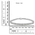 .925 Sterling Silver 1.0 Cttw Diamond Square Frame Miracle-Set Tennis Bracelet (I-J Color, I3 Clarity) - 8" - Evallys.com # #