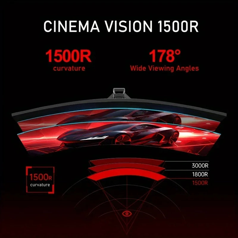 A 34-inch ultra-large curved gaming monitor with 4K HD picture quality, a 165Hz high refresh rate, and a 1500R curvature. - Evallys.com