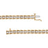 14K Yellow Gold Plated .925 Sterling Silver 2.00 Cttw Miracle Set Diamond Wave Link Bracelet (L-M Color, I2-I3 Clarity) - Size 7.25" - Evallys.com # #