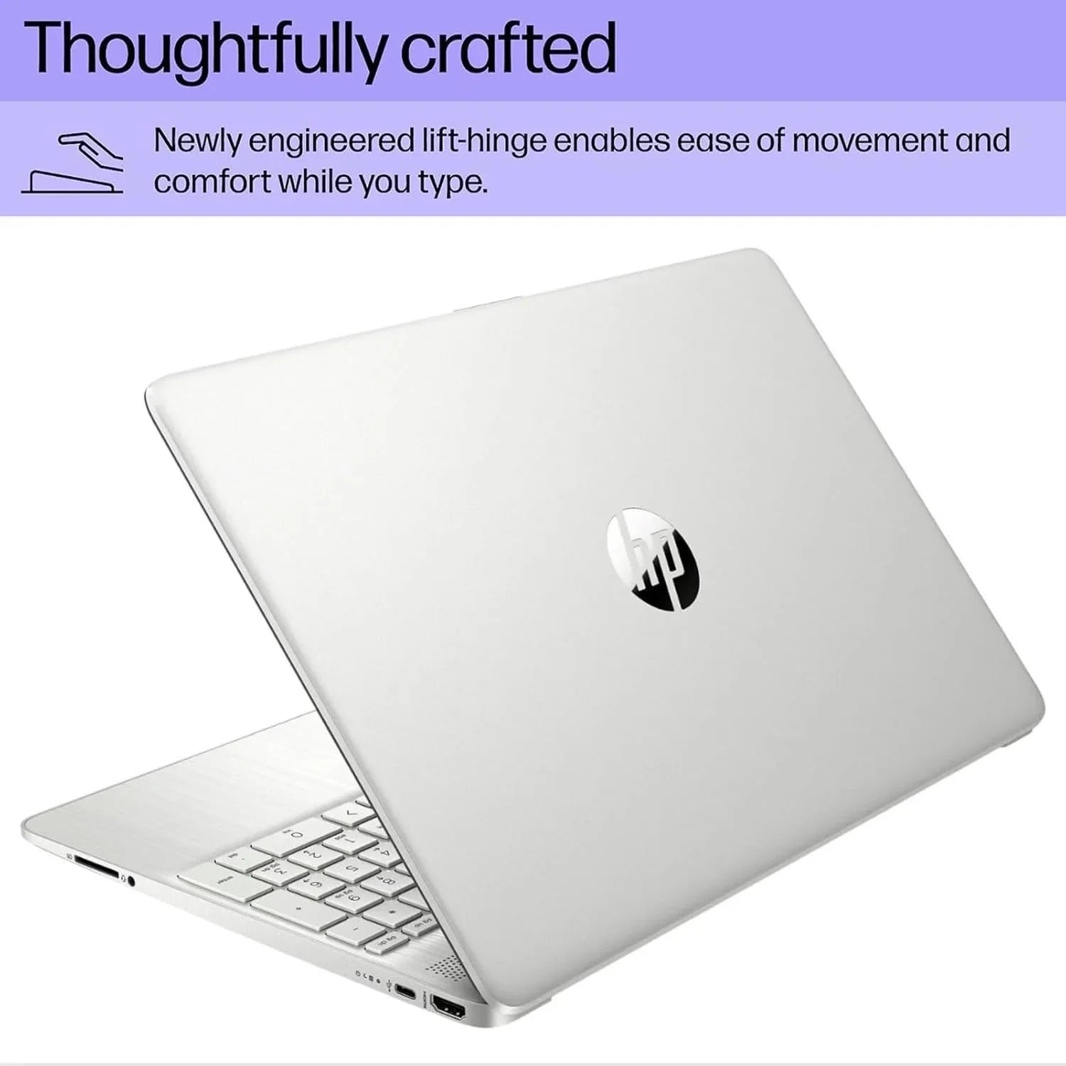 HP 15.6"HD Business Laptop,AMD Ryzen 3 5300U,32GB RAM,1TB SSD,Windows 11 Pro,Natural Silver,with Gaming Mouse - Evallys.com