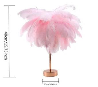 Remote Control Feather Table Lamp - Evallys.com # #