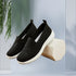 Women’s Breathable Hollow Flats – Slip-On Mesh Loafers with Floral Design - Evallys.com