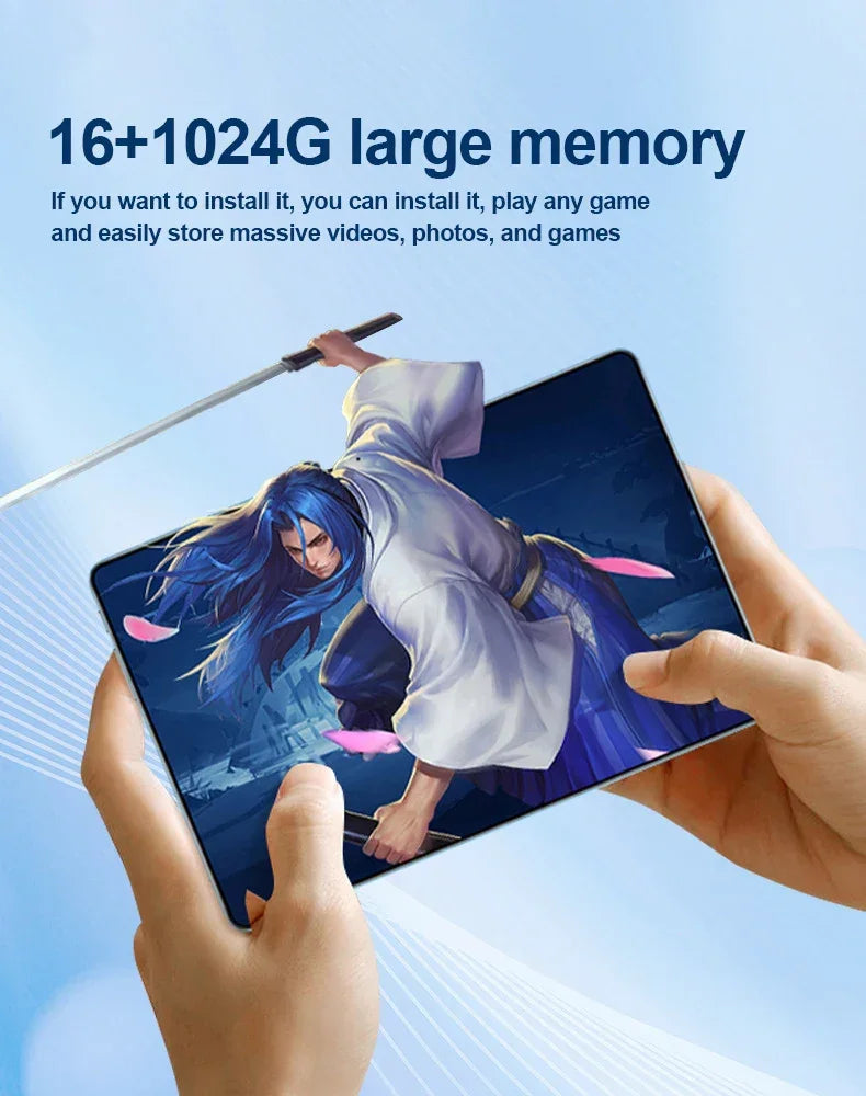 Original Pad 8 Pro Tablet 10.1 inch Android 13 Snapdragon 8gen2 Global 16GB+1024GB 10000mah 5G Dual SIM WIFI HD Full Screen - Evallys.com